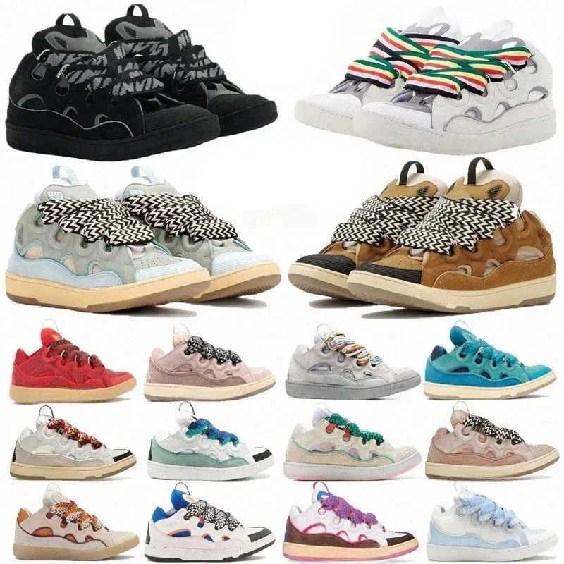 Ny mode trottoarkant casual designer skor lyx läder klänning sneakers paris män kvinnor leopard snörning extraordinär tränare gummi nappa tränare