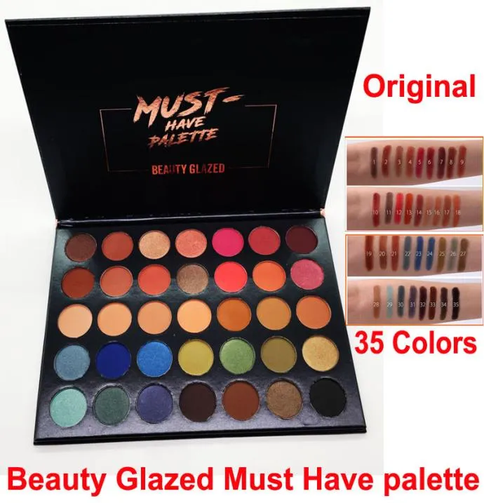 Brand Beauty Glazed Eye Shadow Palette 35 couleurs fard à paupières doit avoir un fard à paupières de palette nude mimmer mate maquillage professionnel Cosm4453569