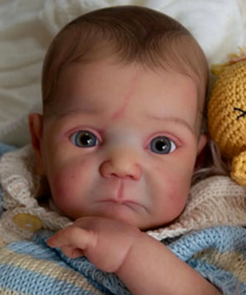 20 tum Reborn Doll Kit Ducklin Soft Real Touch Fresh Color Oavslutade omålade dockdelar med kropp och ögon Bebe Reborn Kit