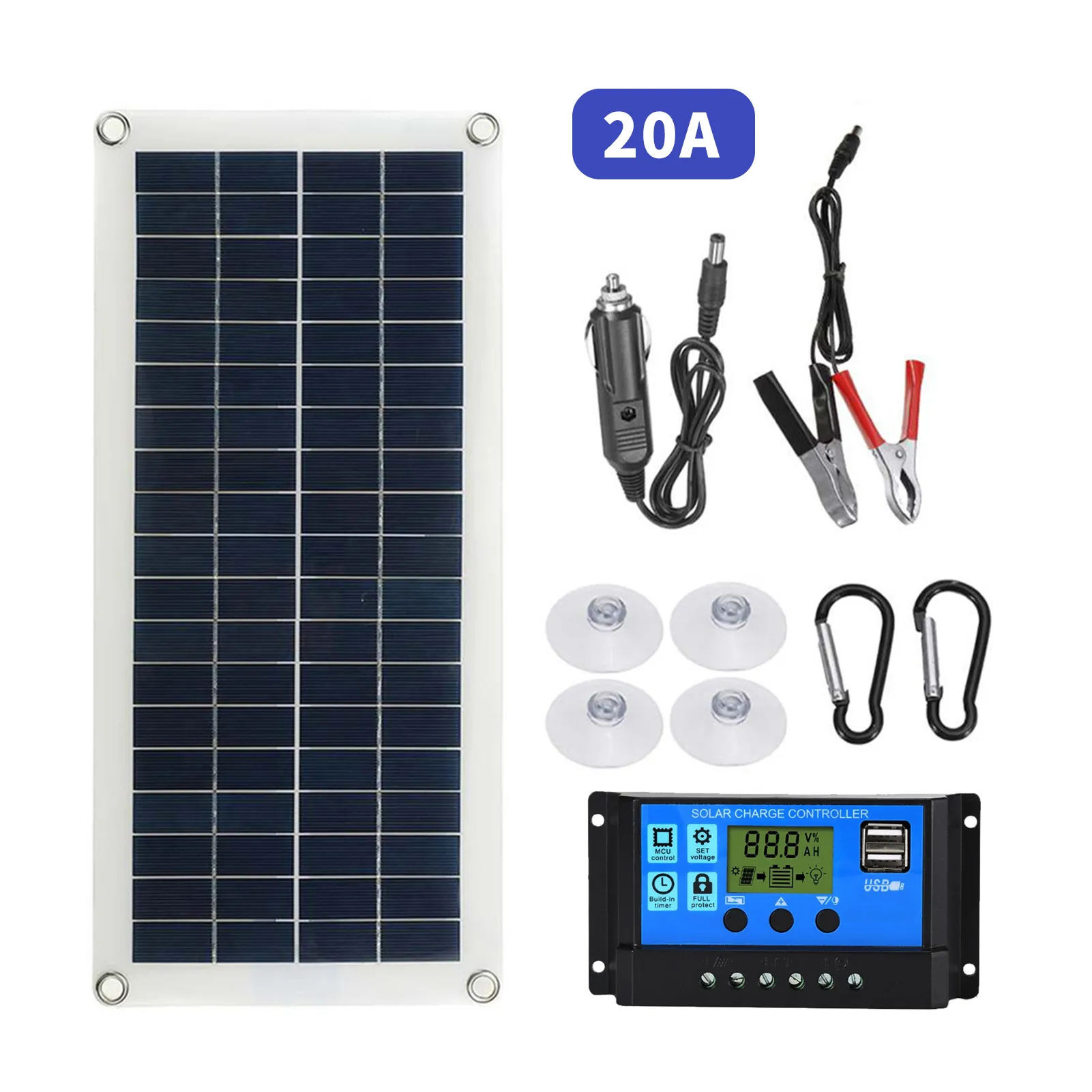 Flexible Solar Panel Kit 300W 12/24V With USB... From Ddmyhome, $50.51 ...