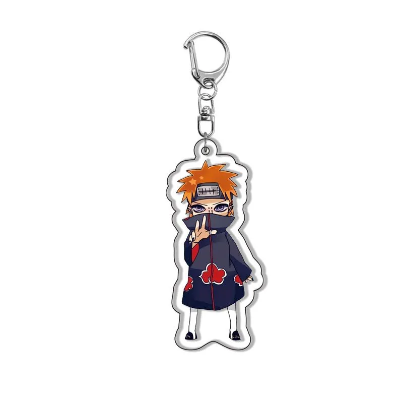 Naruto Akatsuki Pain Hoshigaki Kisame Kakuzu Sasori Zetsu Hidan Cosplay Cosplay Acrylique Keychain Keychain Pendant Accessoires Accessoires