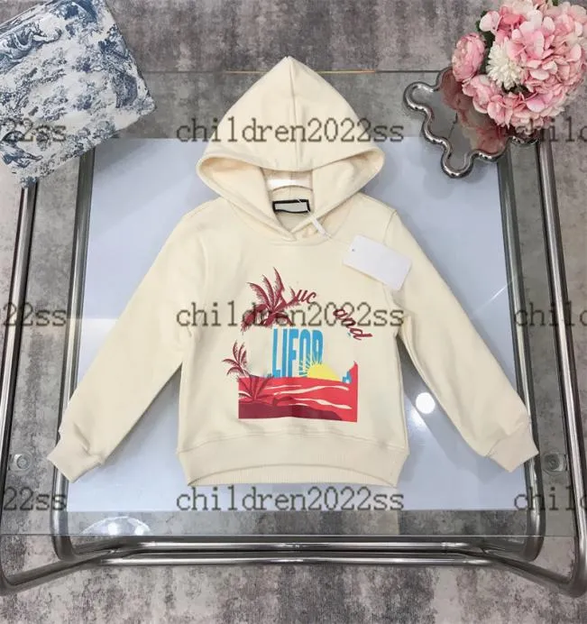 2022 가을 소년 후드 스웨터 브랜드 Deisgner Children Sweatshirts 꽃 인쇄 Highend 어린이 스웨트 셔츠 DR KNIT OMBRE SWEAT2236715