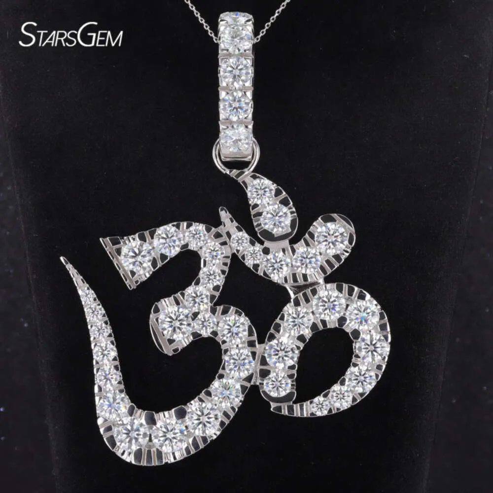 Starsgem Hip Hop Jewelry Pendant R Color Vvs Clarity 925 STERLING Silver Gemstone Pendants