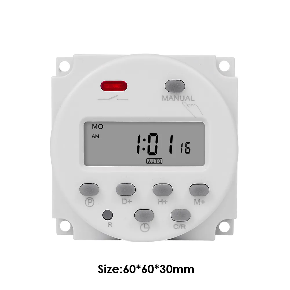 Digital LCD Power Weekly Programmable Time Relay Switch 1S