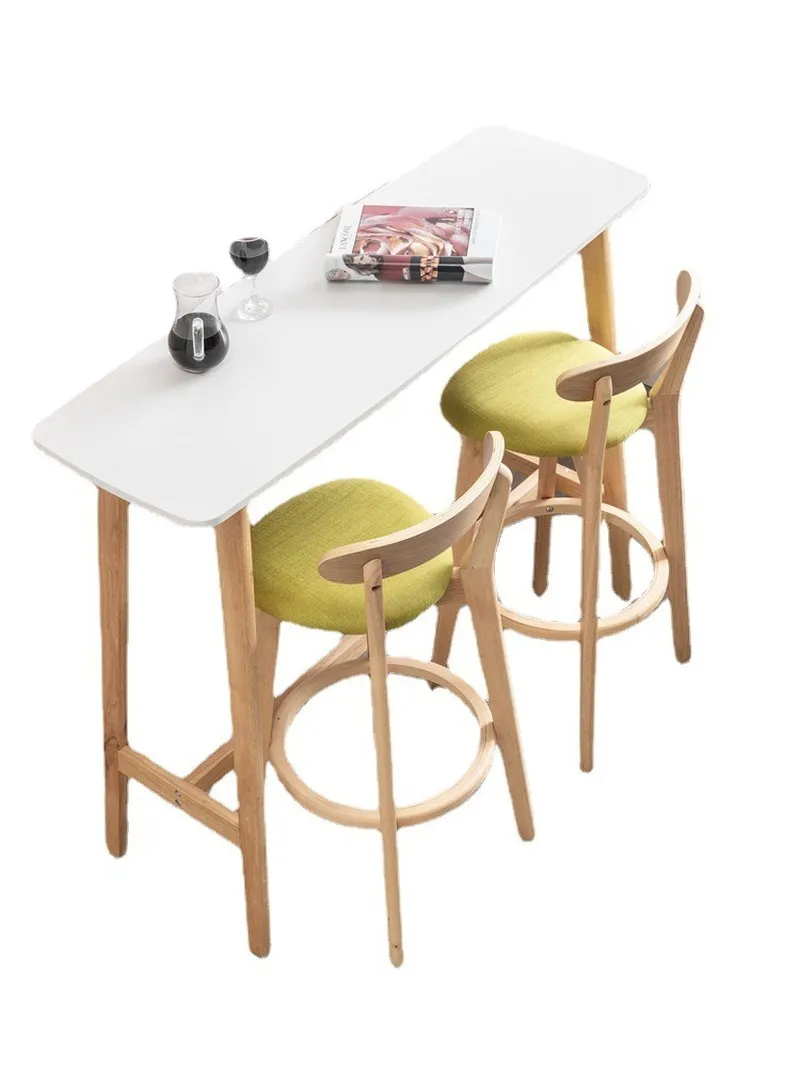 Sgabelli da bar in legno massiccio per cucina e tavolo alto moderno sedia da sgabelli minimalisti controso sgabelli da bar in alto sgabello.