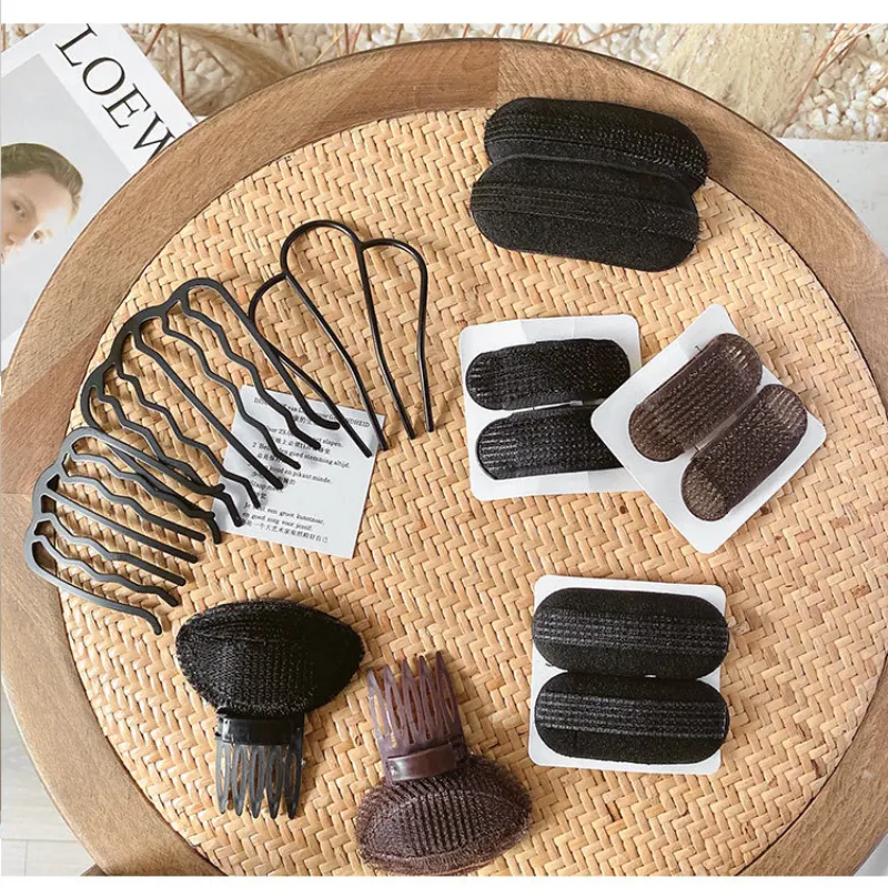 Bobby Hair Pins invisible frange clips magic hair beignet pun fabricants root root naturel natural hair éponges ensemble outils de style coréen