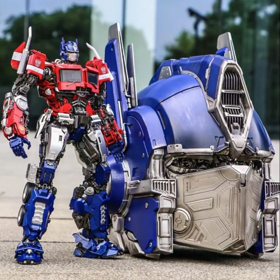 Hasbro Transformers Optimus Prime 1: 1 Giyilebilir Kask Hoparlör Ses Hafif Touch Kontrolü ile Noel Hediyesi için Cadılar Bayramı Cos Kask