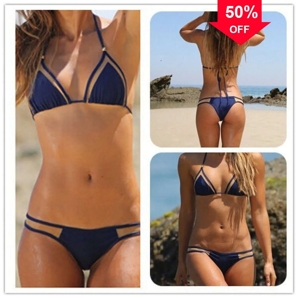 Offres de la nouvelle créatrice de mode en gros de maillots de bain pour femmes en gros de maillots de bain bikinis 2016 Nouveau bandage de maillot de bain de style été triangulaire Micro Mini Bikini Beach Bandage M