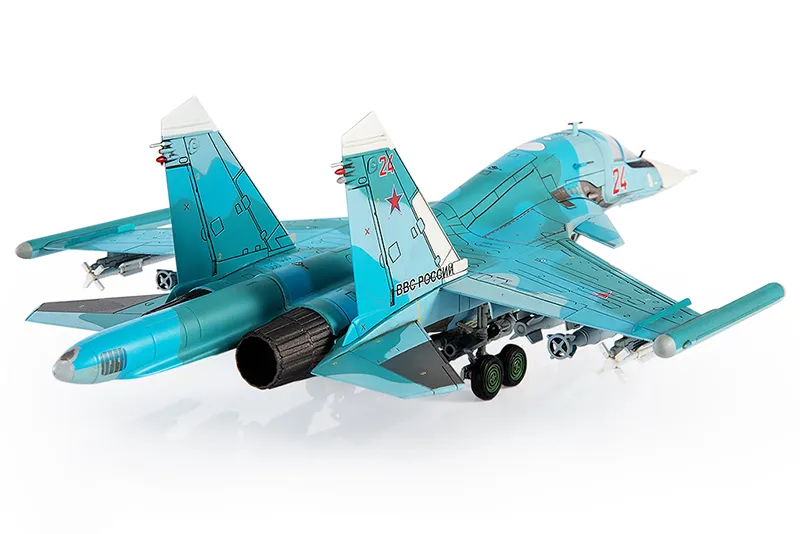 32cm 1/72 Ölçekli Rus SU-34 Fighter Bomber Aircraft Model Diecast Uçak Yetişkin Fanları Koleksiyon Hediyelik Hediye Ekran