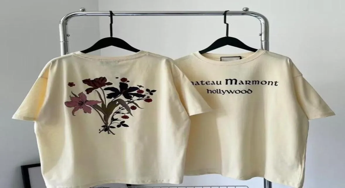 2023 Devil Chateau T Shirt Marmont Flower Clothing Homme T Shirts Men Designer Designer High Street TEE TOP9640428