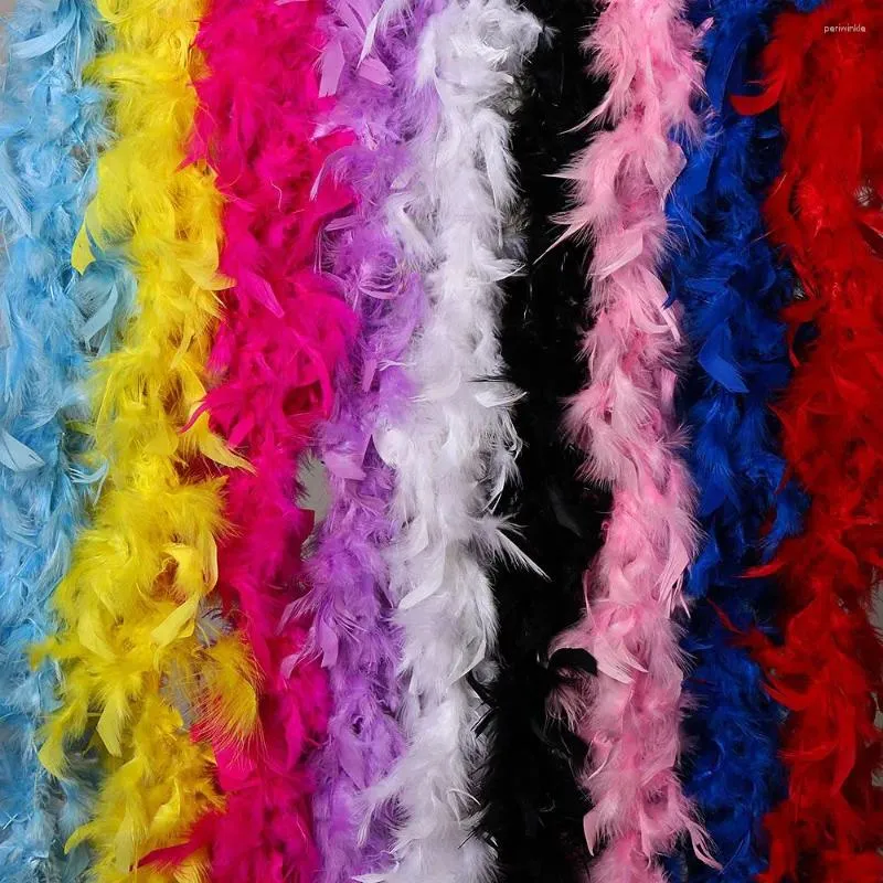 Party Decoration 2m Fancy Dress Costume Fluffy Cosplay Feathers Feather Boa Strip Grament Accessärer Kappalduk