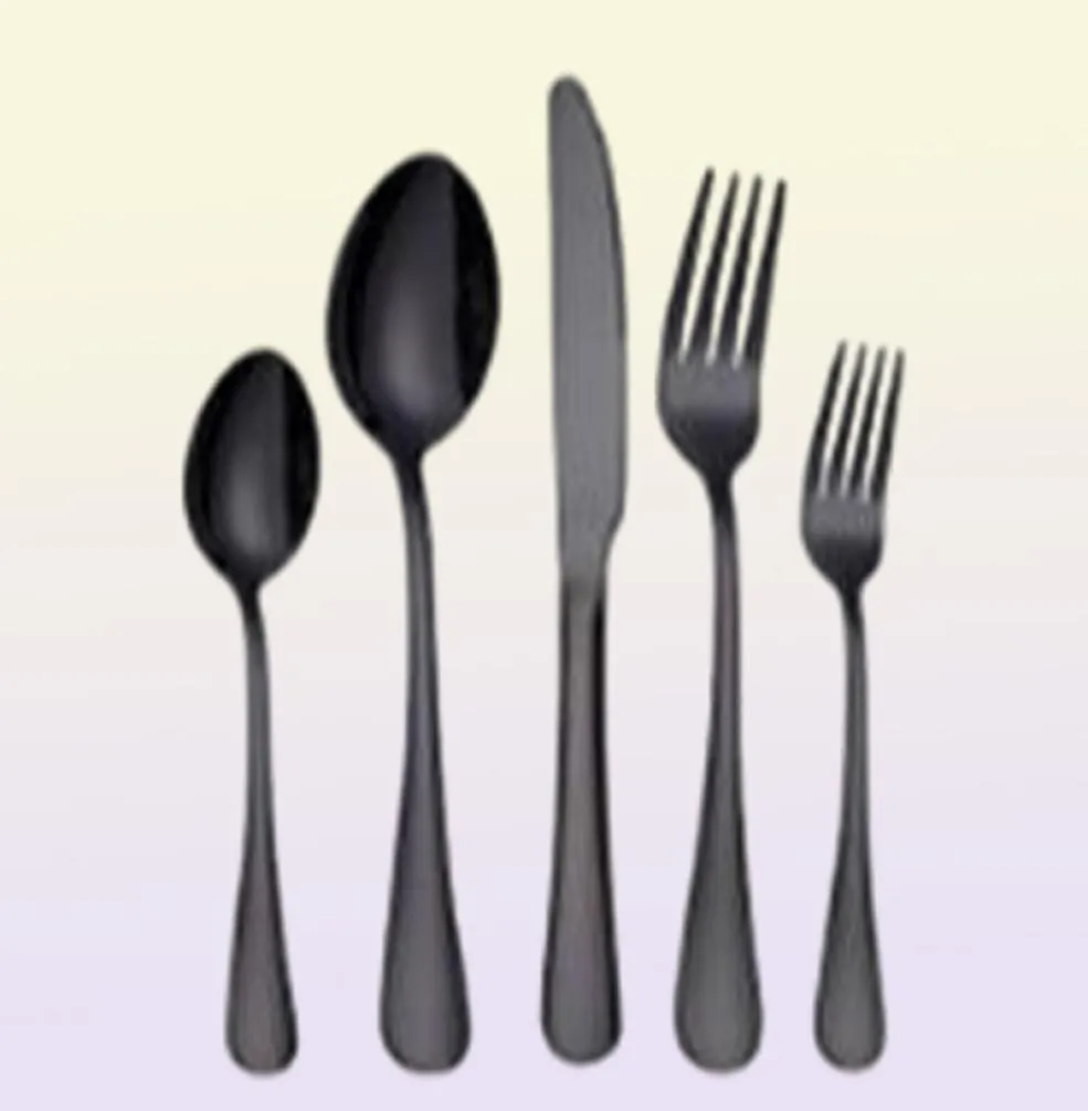 Flatware sets meer keuzes 5pcsSet 4pcsset roestvrijstalen set grade bestek bestek gebruiksvoorwerpen omvatten messenvork lepelflatwar4421759