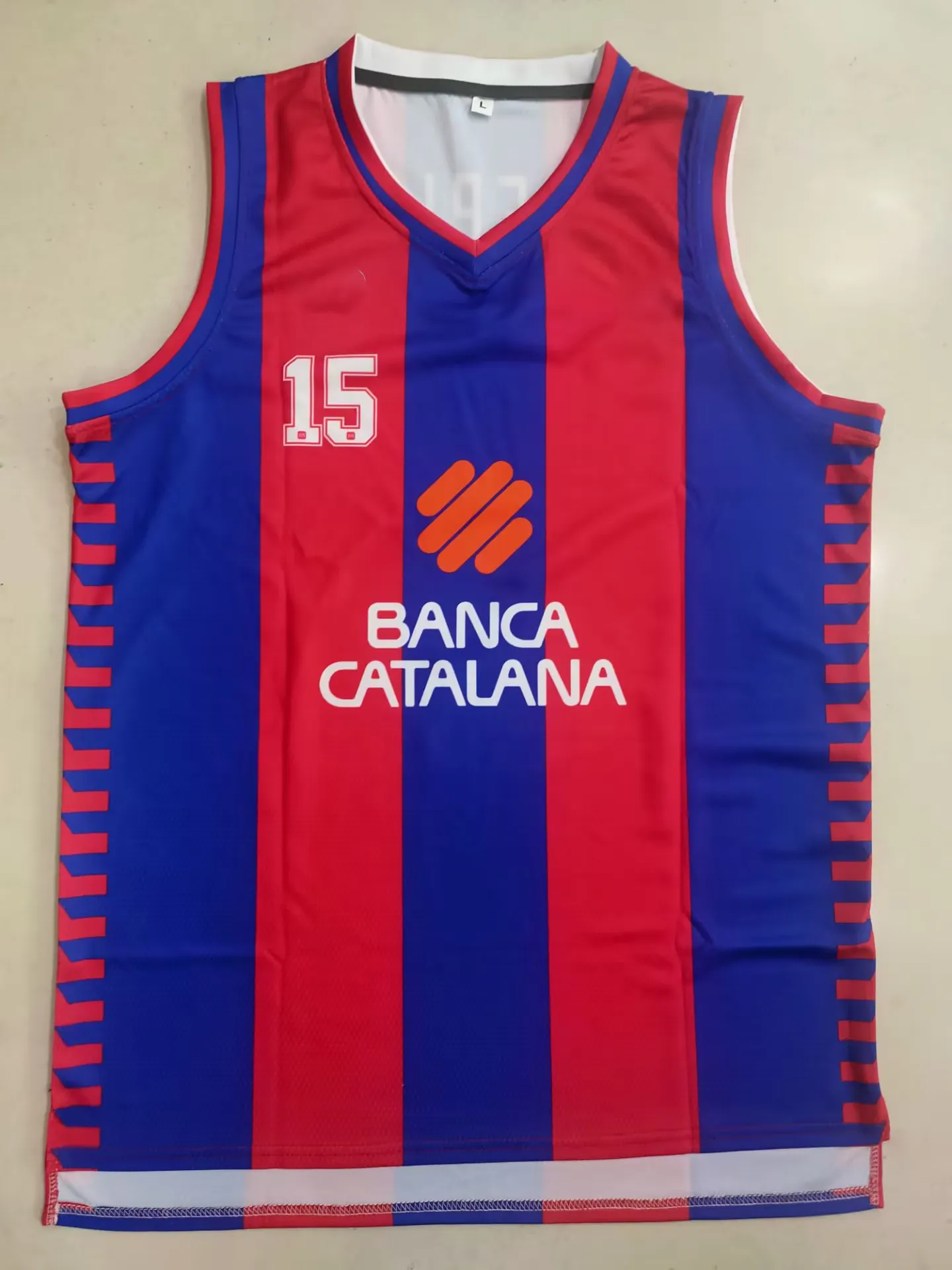 Barcellona 1995-97 uniforme domestica maglia da basket EIP personalizzata con qualsiasi nome e numero