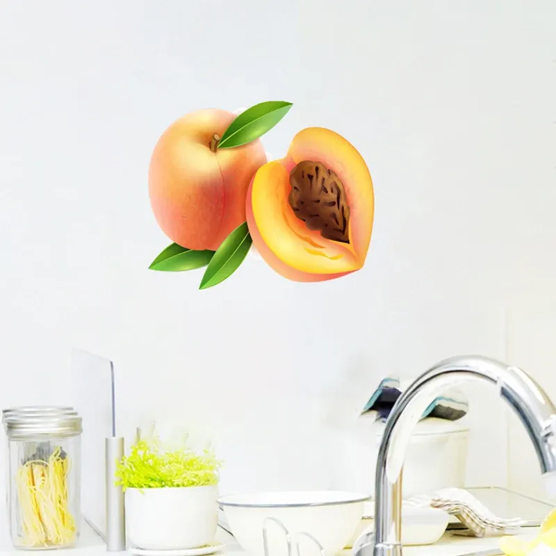 T409 # Tempting Fresh Fruit Stickers Kitchen Refrigerator Decorative Dining Room Home Decals