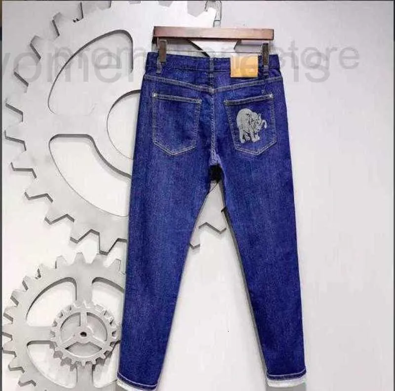 Jeans designer de jeans 2024 Shstyle Elastic e Non Fading Master Edition Small Straight Barrel SGIJ XW3H