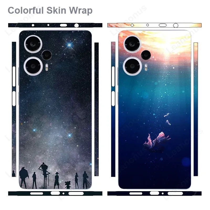 Colorful Decal Skin for Xiaomi POCO F5 Pro F5 Back Screen Protector Film Cover Camouflage Ultra Thin 3M Wrap Modified Sticker
