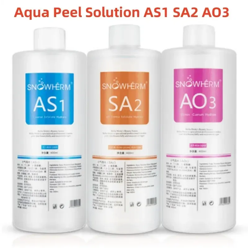 3pcs/lote 1200ml Aqua Peel Solution AS1 SA2 AO3 para Hydra Dermobrasão Facial Skincare Deep Cleaning Face Sore Coréia Solução