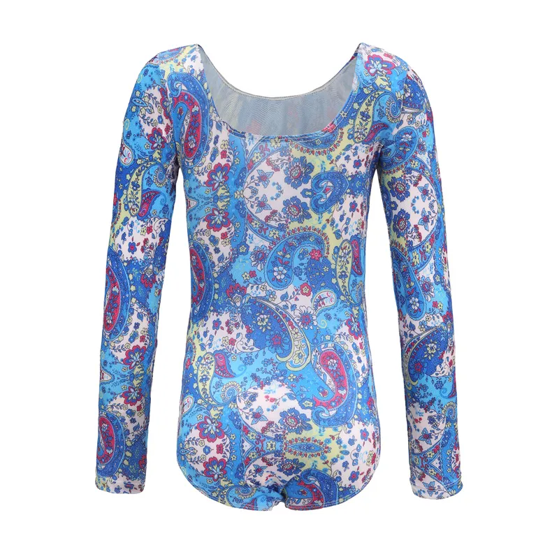 Gymnastics Leotards For Girls Long Sleeve Sparkle Athletic Ballet Dance Leotard Bodysuit Ballerina Dancewear 9 10y