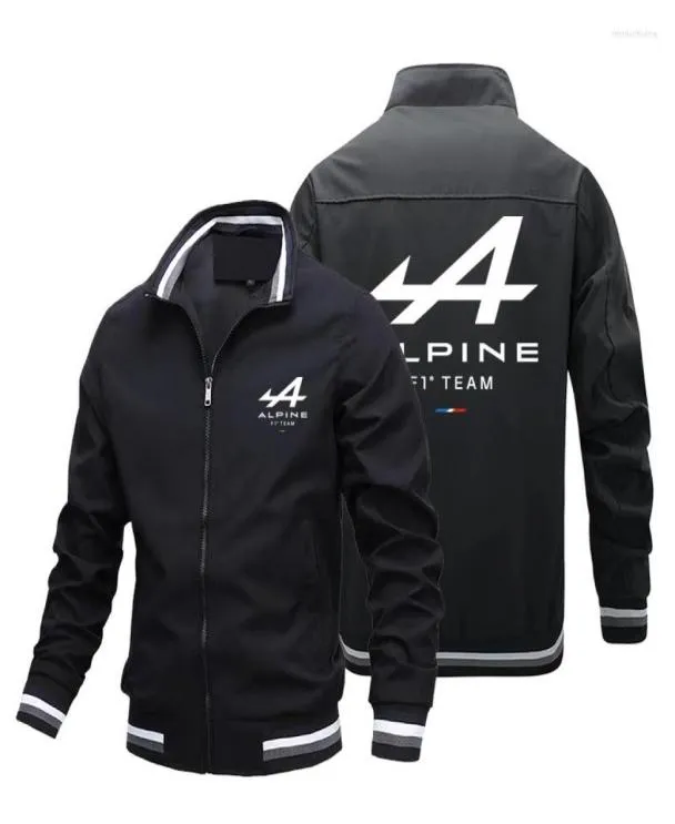 Men039S Trench Płaszcze Alpine F1 Team Spring and Autumn Zipper Jacket Men39s Pocket Casual Sportswear Cardigan3624933