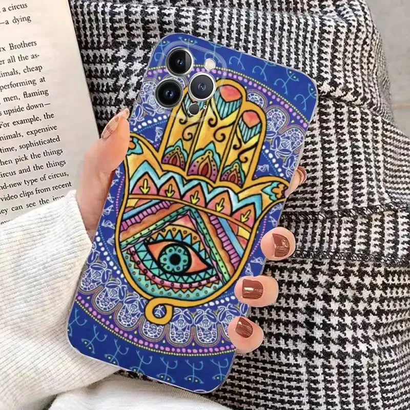 Olhe do olho Lucky Eye azul capa de telefone silicone macia para iphone 14 13 12 11 pro mini xs max 8 7 6 mais x xs xr tampa