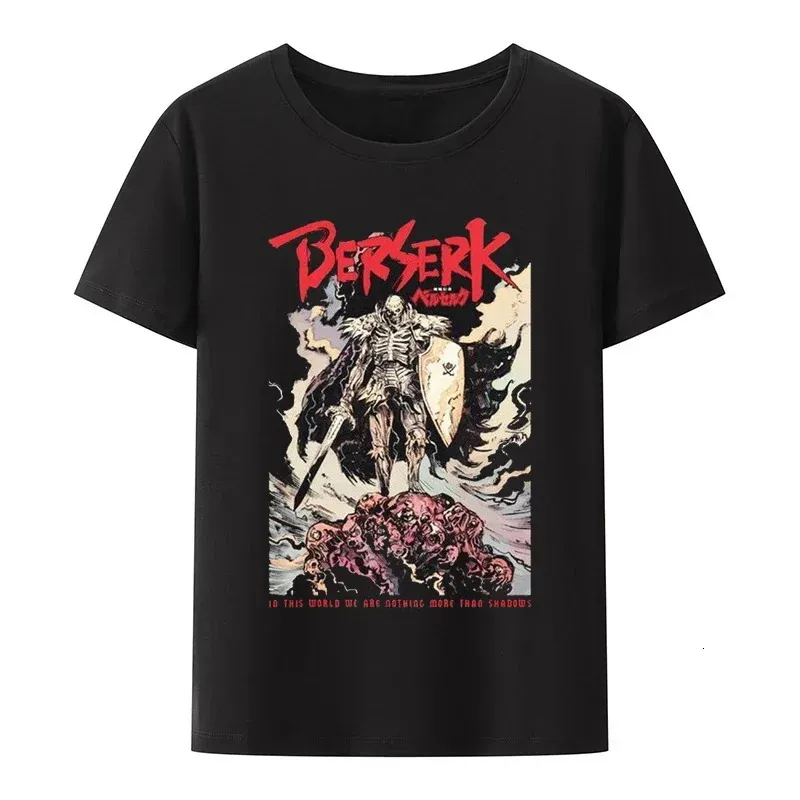 Berserk T-Shirt Men Women 100% Cotton Plus Size Oversized Streetwear Daily Casual Graphic O-Neck Japanese Anime Cool Unisex Tees 240410