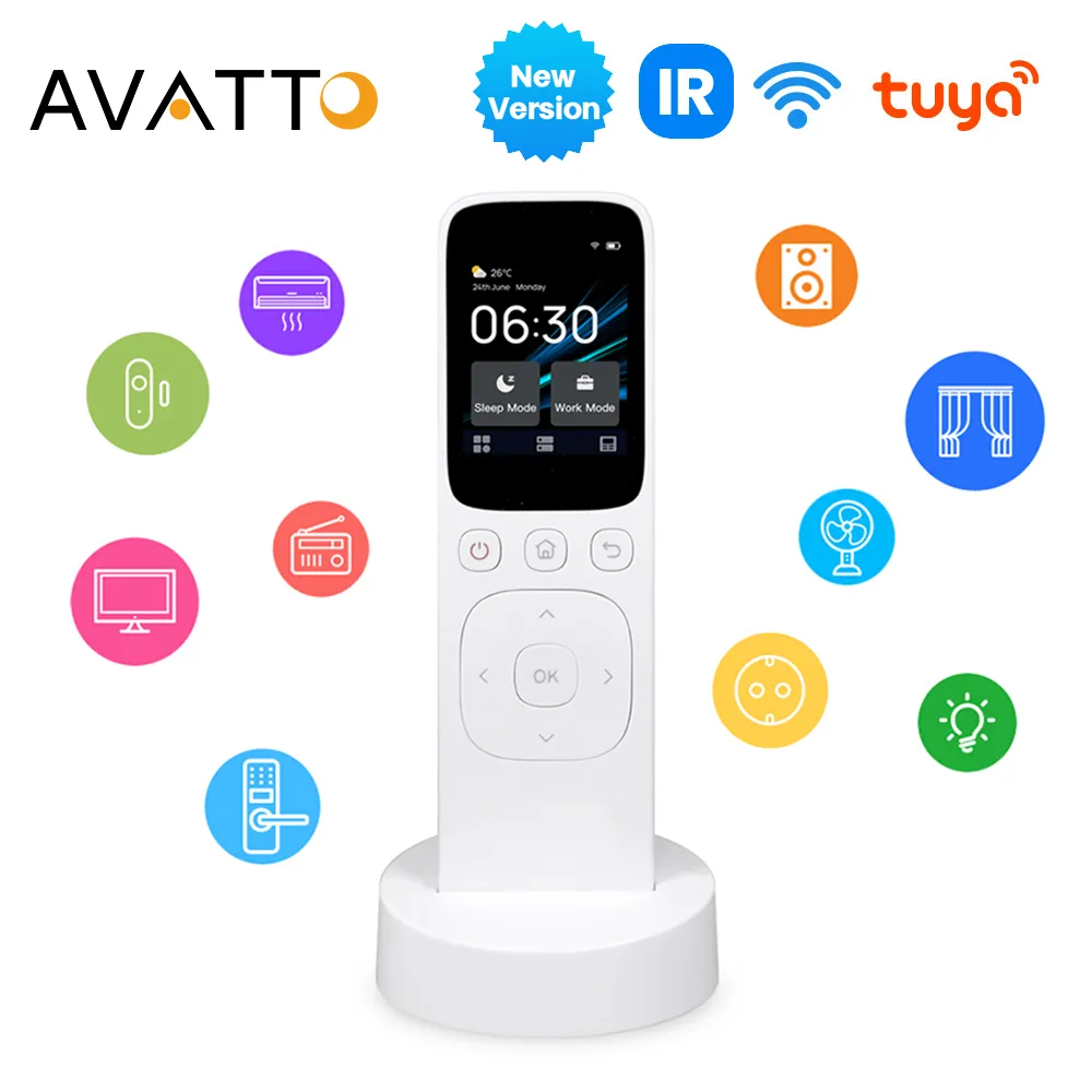 Avatto Tuya Akıllı WiFi IR Akıllı Kontrol Merkezi Senaryo Paneli Switch Handheld Dokunmatik Ekran Ev Cihazı İçin Uzaktan Denetleyici
