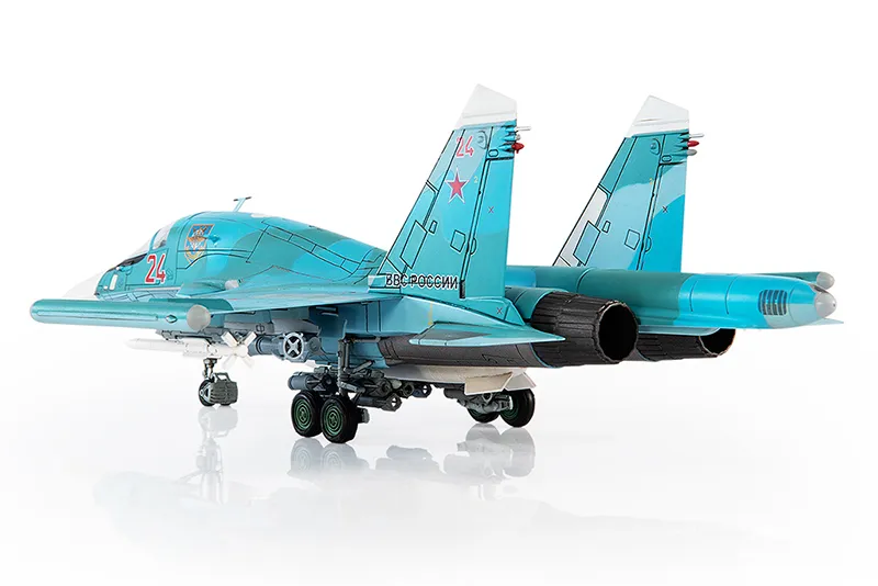 32cm 1/72 Ölçekli Rus SU-34 Fighter Bomber Aircraft Model Diecast Uçak Yetişkin Fanları Koleksiyon Hediyelik Hediye Ekran