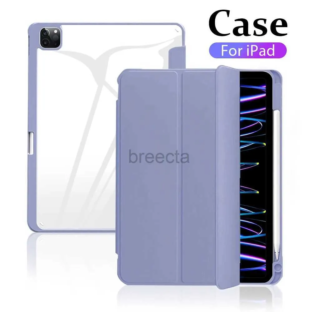 Tablet PC -cases Zakken Case voor iPad Pro 11 12,9 12 9 2022 10e 9e generatie Funda voor iPad Air 5 4 3 10.5 6e 7e 8e 2021 Mini 6 Covor Accessoires 240411