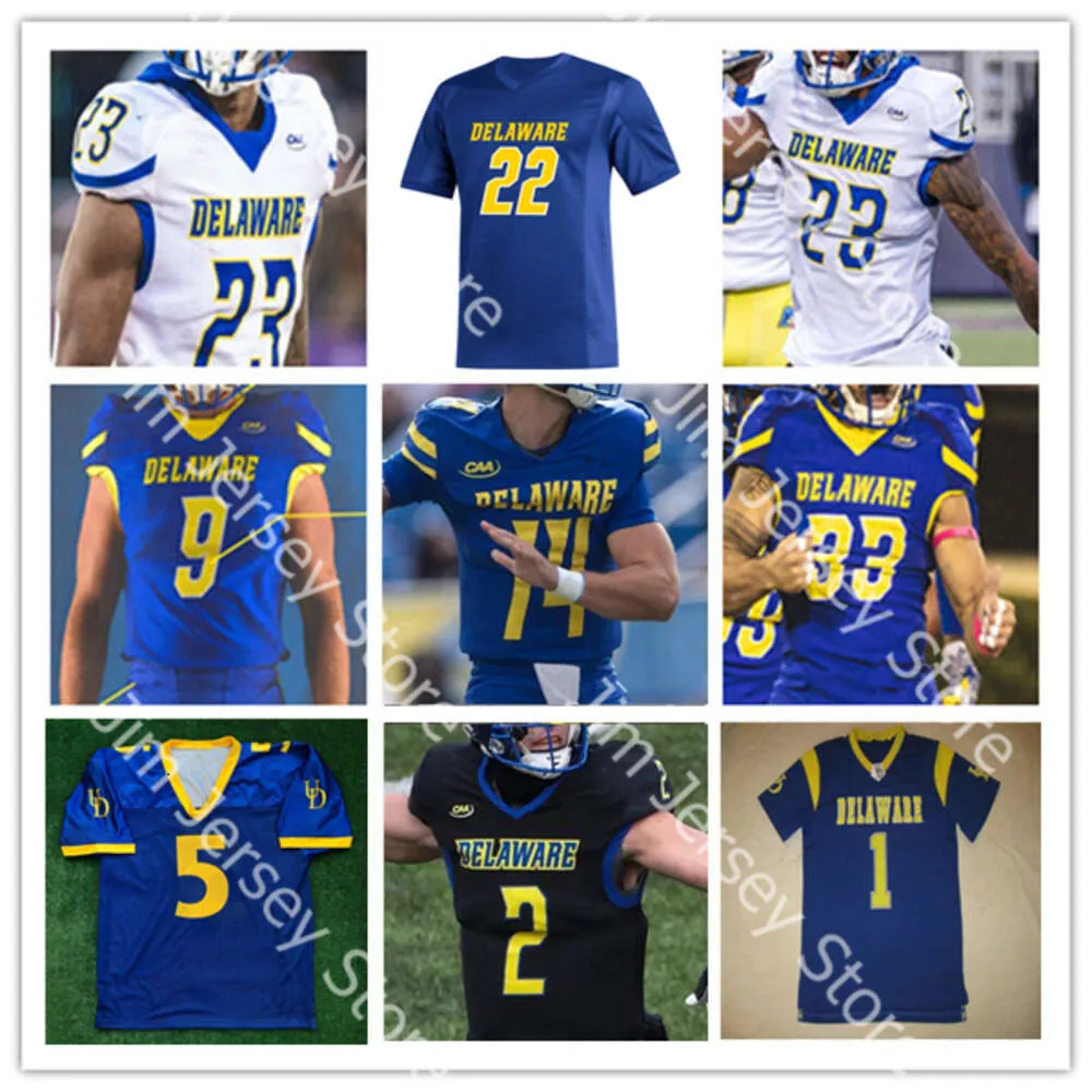 Delaware Blue Hens College Football Jersey Ryan Oconnor Zach Marker Marcus Yarns Kyron Cumby Jourdan Townsend Chandler Harvin Tyron Herring Chase McGowan Taylor 4x