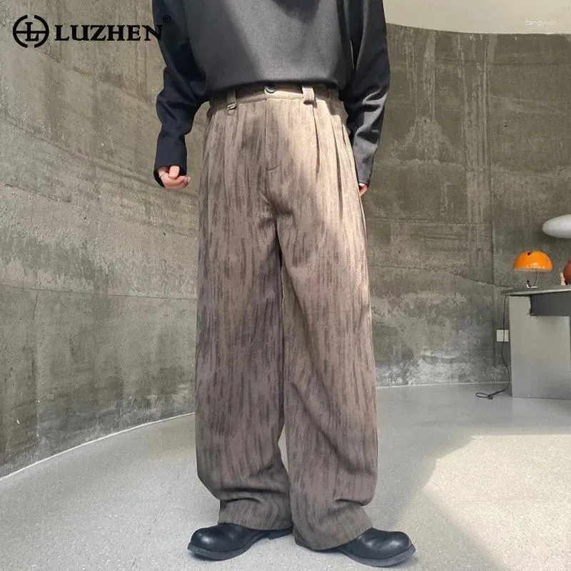 Pantalon masculin Luzhen élégant élégant lâche de printemps décontracté