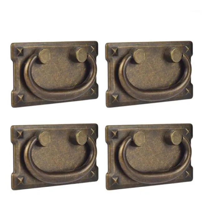 Party Decoration 4Pcs Vintage Antique Bronze Drawer Ring Pull Handles Cabinet Door Furniture Handle4833624