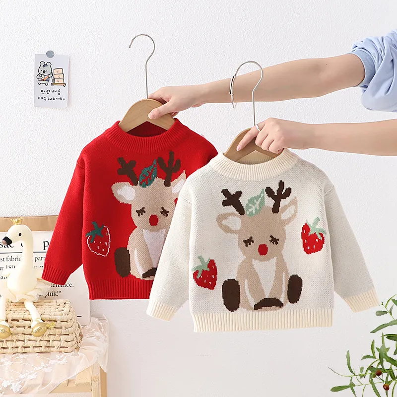 Pulloir de Noël fille garçons enfants enfants poulets tricotés pull pull pull pull pull santa claus Nouvel an pull de costume