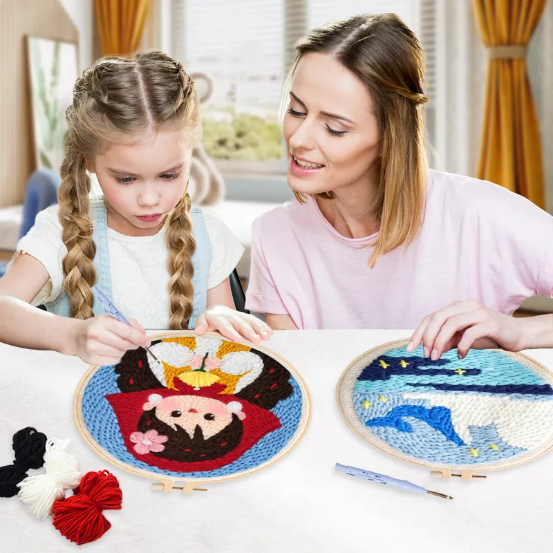 GATYZTORY Punch Needle Embroidery Starter Kits For Kids Beginners ...