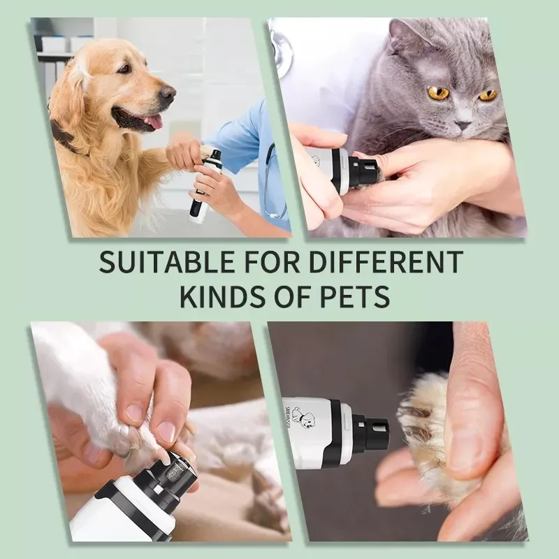 Clipper per unghie per gatti per gatto per gatto ricaricabile USB Pagni per unghie elettrica Pagni per unghie per unghie per la toeletta per la toeletta per unghie Supplie