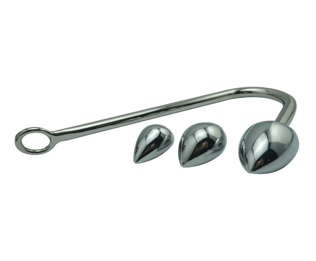 Mała średnia duża głowica kulowa do wybierz metalowy anal haczyk wtyczka tyłka rozszerzająca stopień stopowy masager prostaty