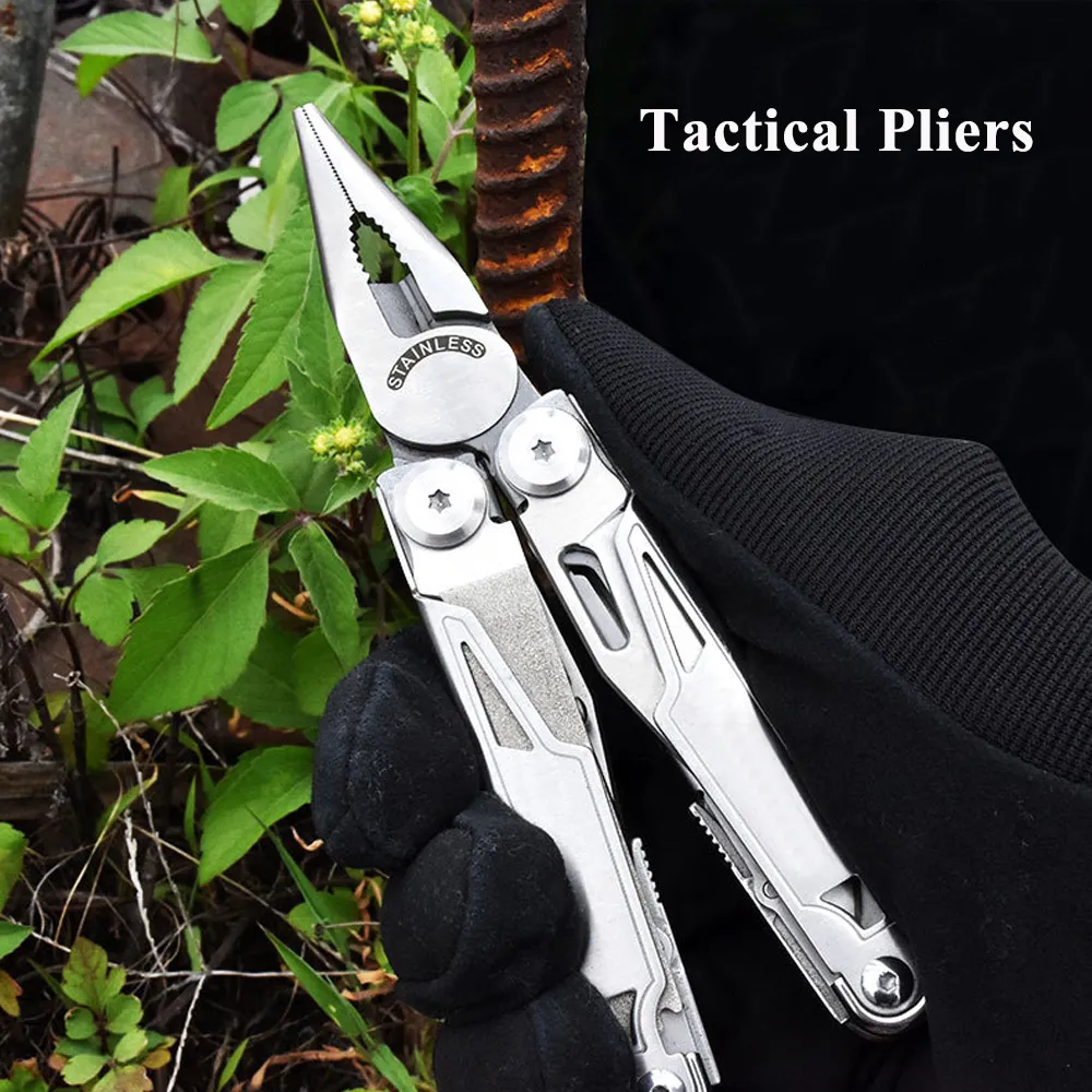 Multipurpos vouwmes 7Cr17Mov staal draagbare zakmes tang overleving multi-tool outdoor tactische EDC-reparatiehulpmiddelen