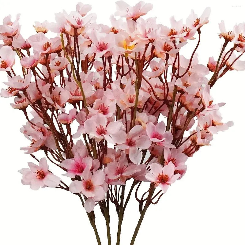 Dekorativa blommor 2st Silk Cherry Blossom grenar Artificial Peach Long Stems Vase Arrangements for Wedding Party Home Decoration