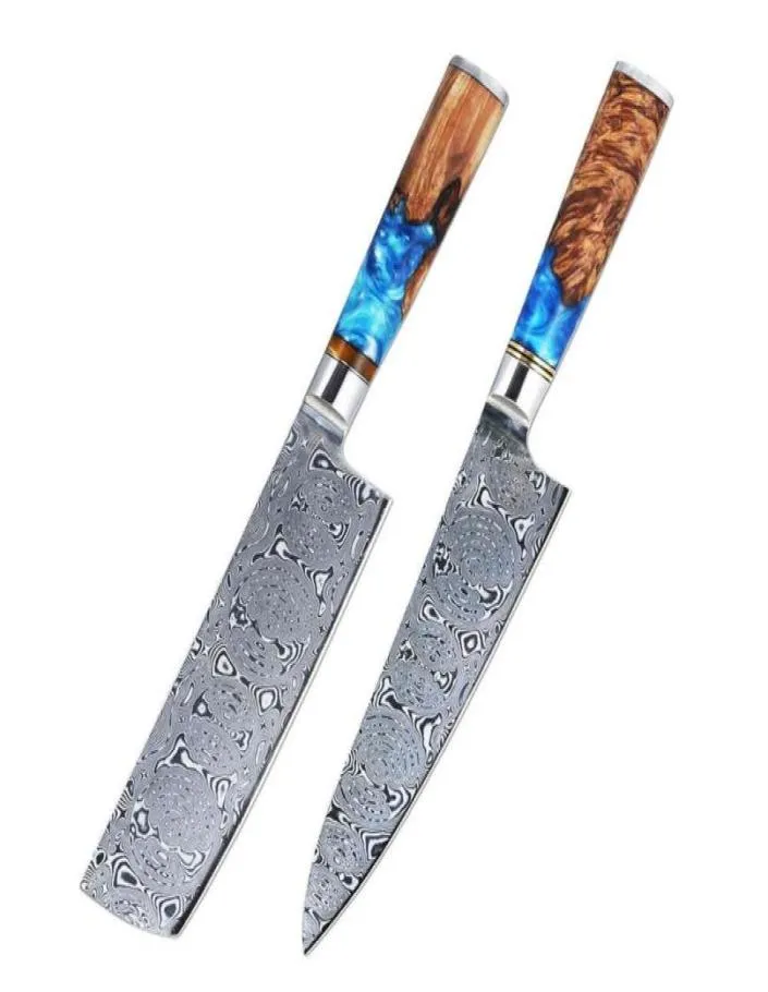 Acier en acier inoxydable viande de couteau à couteau à désosser fangzuo Arrivée 2 nakiri japonais sets boucher couteaux de survie couvercle de survie Fis2191480