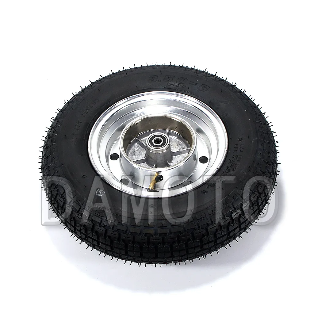 Motorcycle Hub, Tire, and Rim - 3.50-8 3.50x8 - 8 Inch Wheel for