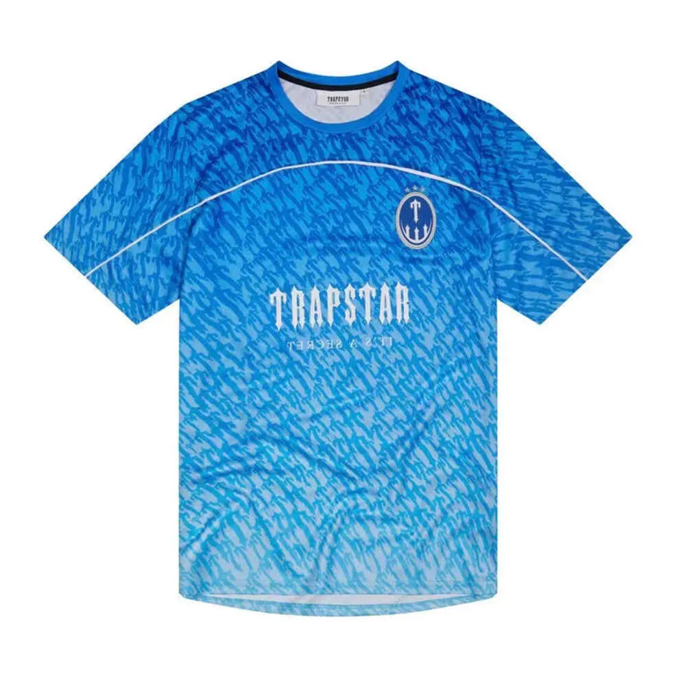 Mens T-shirts Limited New Trapstar London T-shirt Kort ärm unisex blå skjorta för män mode harajuku tee toppar manliga t skjortor 1055ess
