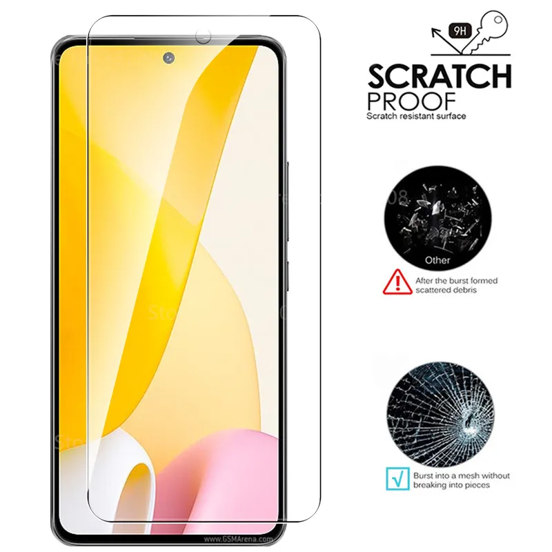 Ochronne szklane obudowa dla Xiaomi 12 Lite Xiaomi12 Xaomi Mi 12lite Mi12 Light 5G Tartle Glass Protector Cover 6,55 cala