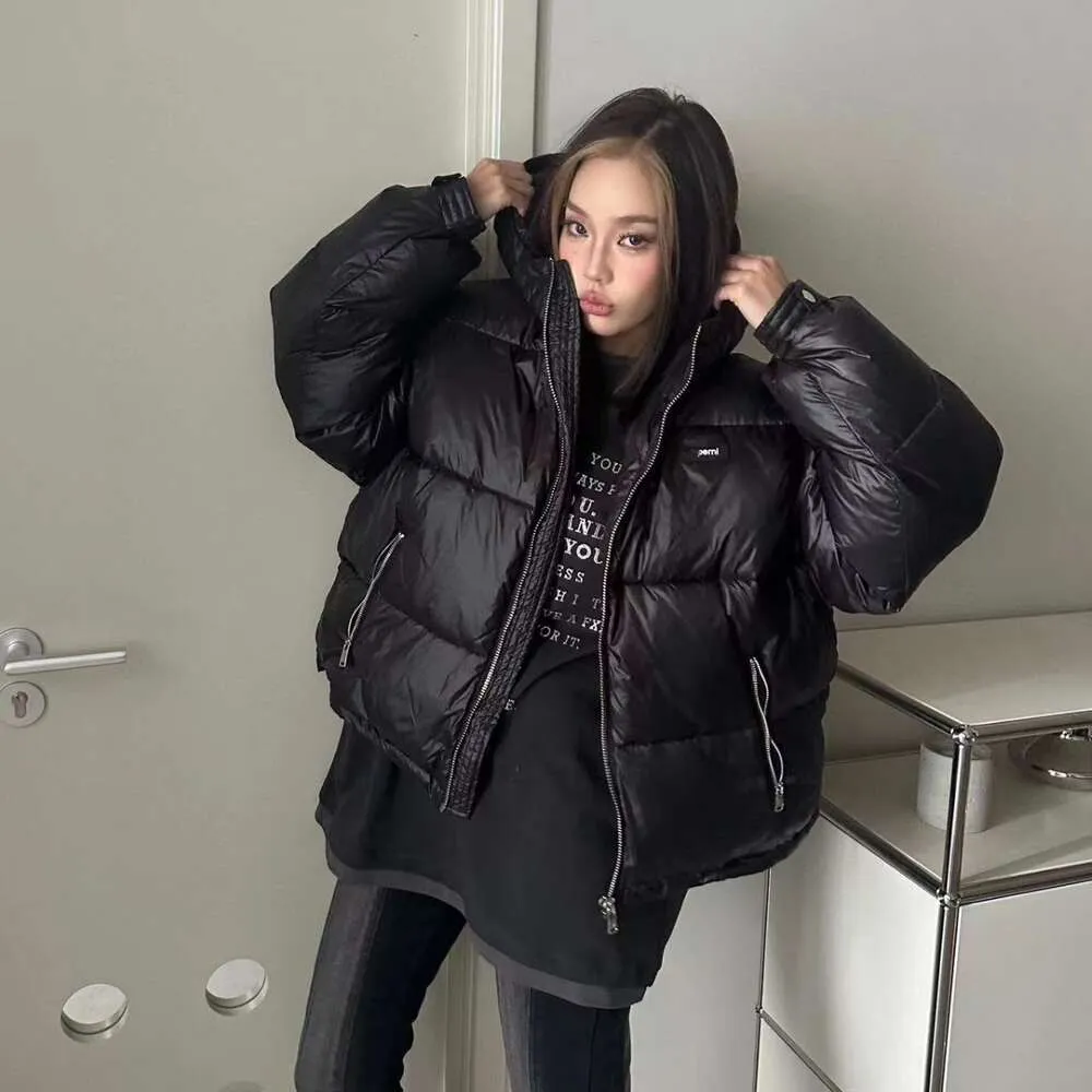 Mujer Down Parkas Winter Trendy Brand Little Devil Hipe Caplé Fashionable Fashionable Loose Corridor Pareja de mangas largas Instagram