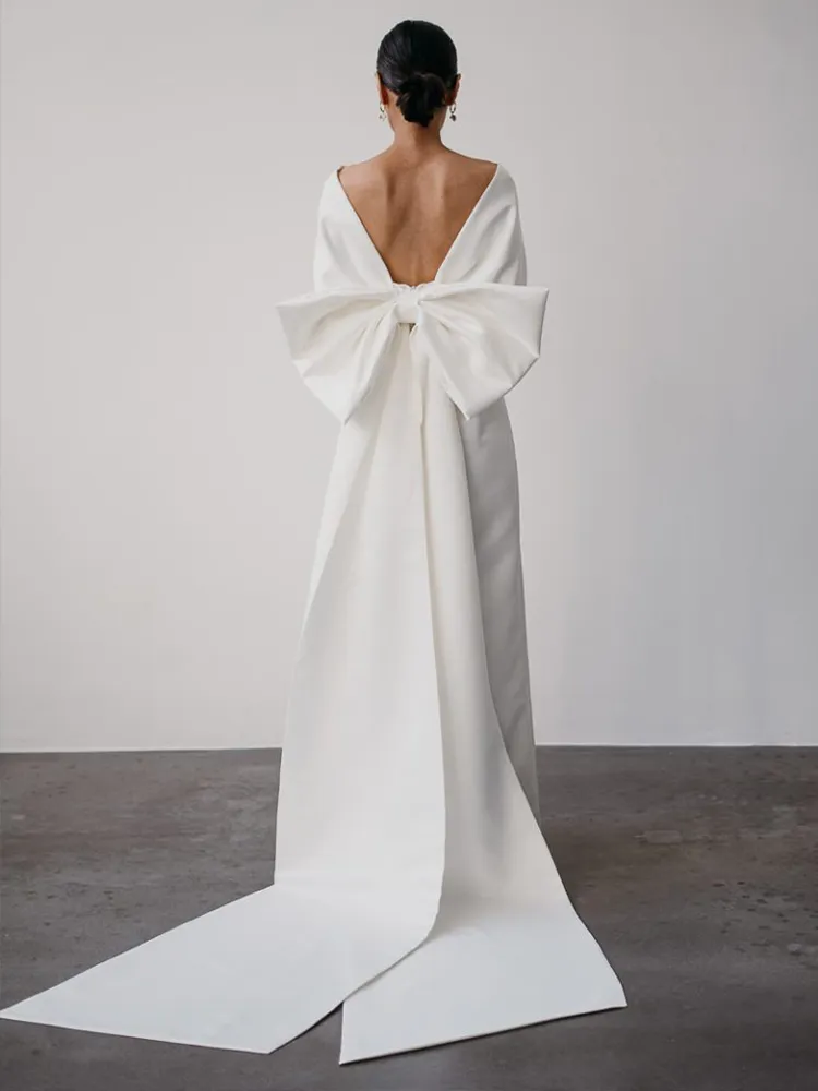 Chic Satin Bow Belt - Detachable Satin Bow Belt For Wedding Dress Bridal Sash Belt With Large Detachable Bow  Chic DY018 From Homepro11, $83.43 | DHgate.Com