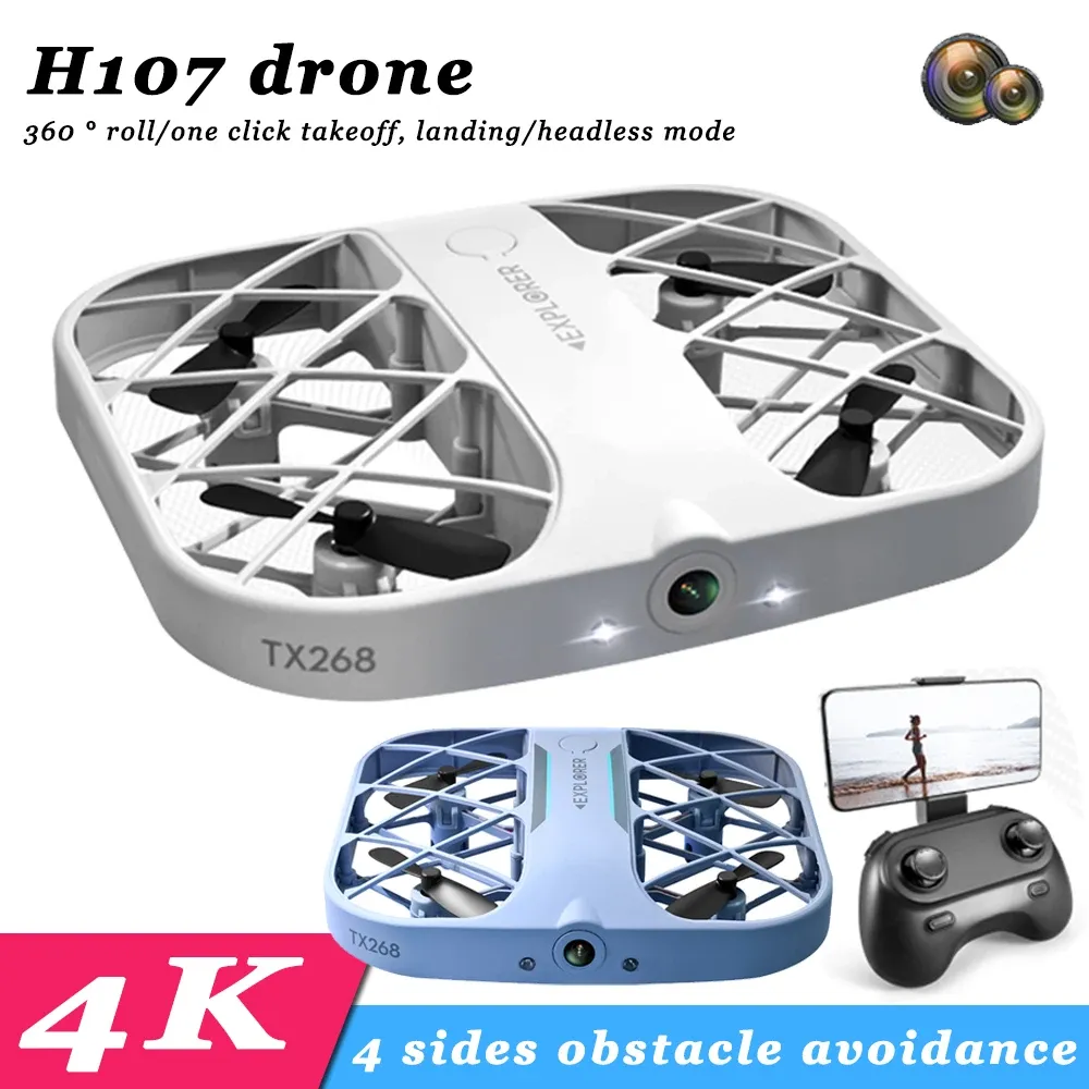 Drones H107 8K dron professionele HD 4K camera wifi fpv afstandsbediening helikopter drone met camera pocket quadcopter cadeau voor jongens