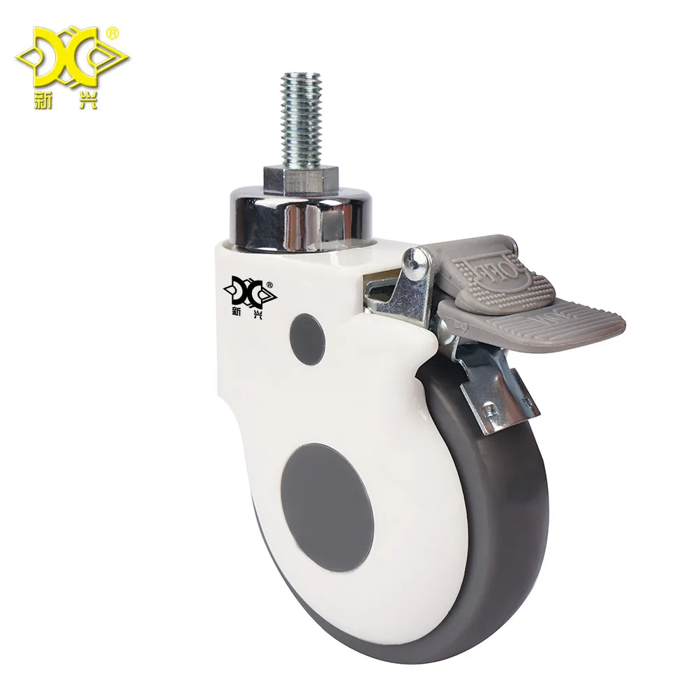 1 szt. /4 cale M16 Węznę TPR Medical Wheel Medical Equipment Caster Universal Wheel Crib Wheel