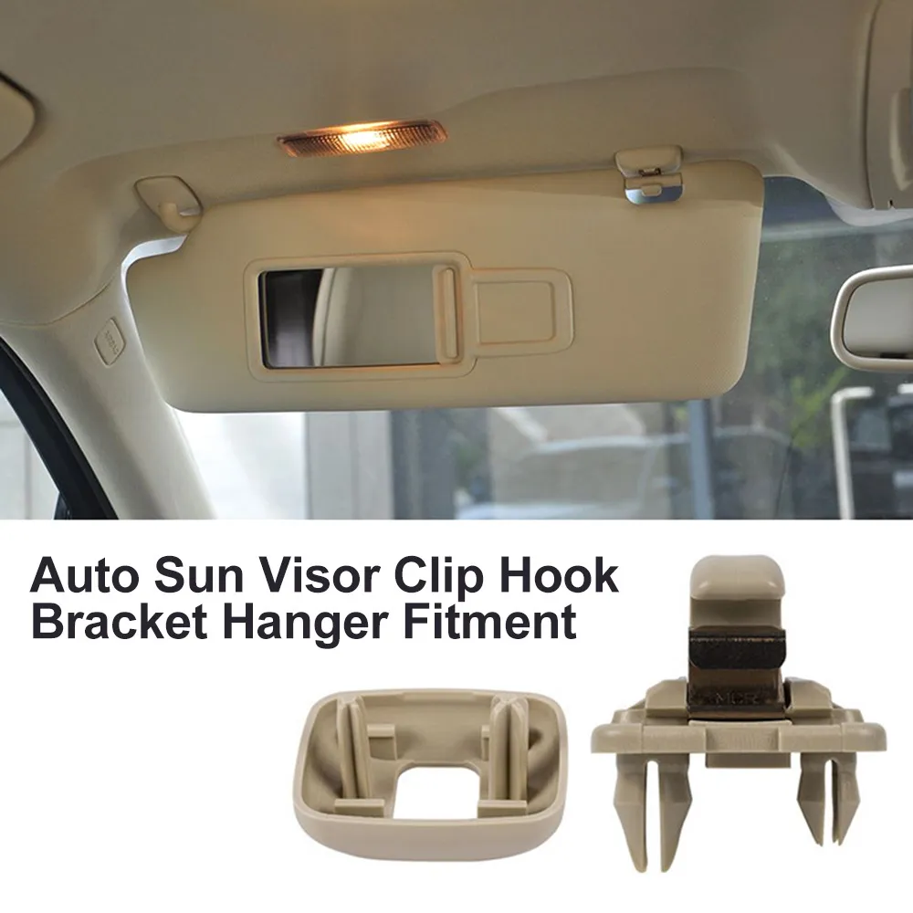 Auto Sun Visor Clip,Sun Visor Clip Hook 2PC Plastic Gray/Beige Sun Visor Clip Hook Holder For Audi A1 A3 A4 A5 Q3 Q5 2013 2014 2015 (Color : Gray - View #5