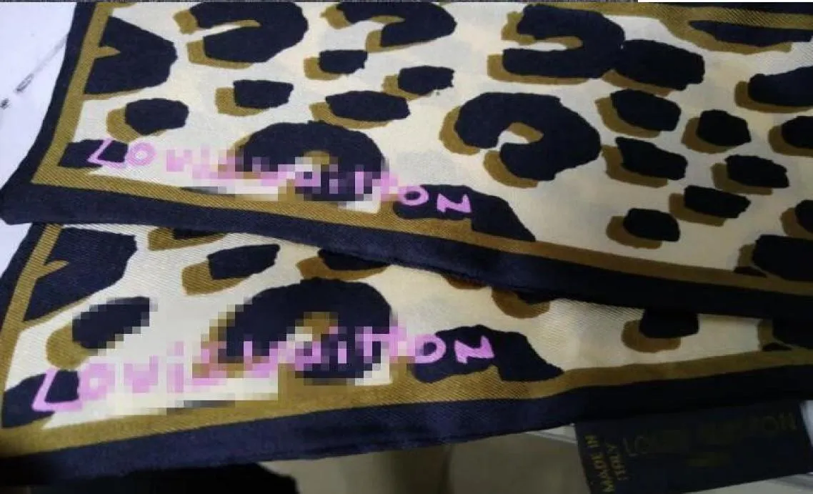 Leopard Print Scarf 472 In Ultra Length 100 Silk Handle Scarf Small Ribbon Hair Woman Headband Bag9786324