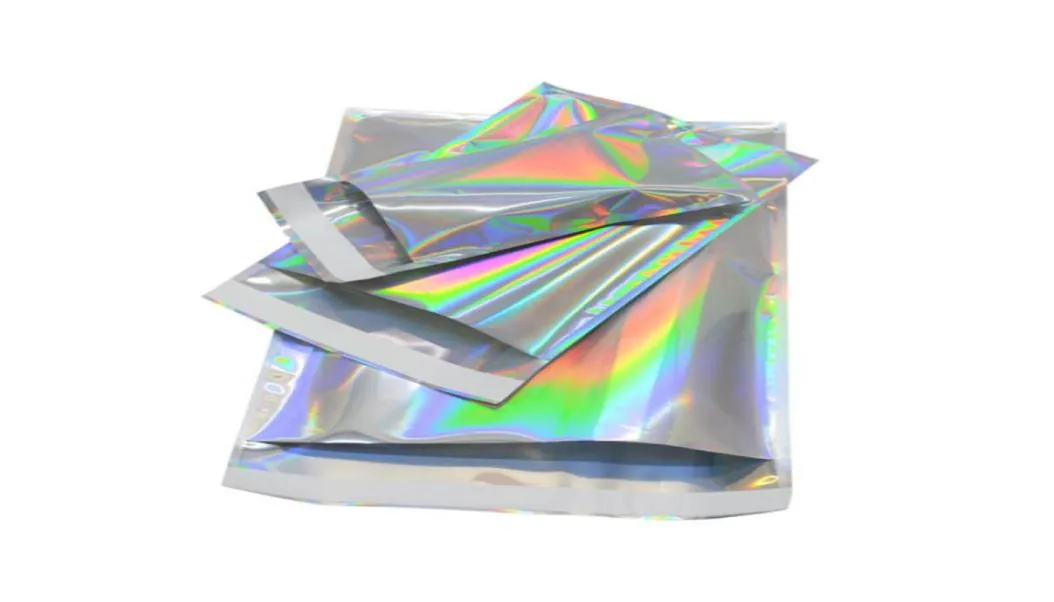 Laser Mailers Väskor Rainbow Självlukt Proof Packages Kuvert för mobiltelefonfodral Mobiltillbehör Julklapp Express Storag9294200