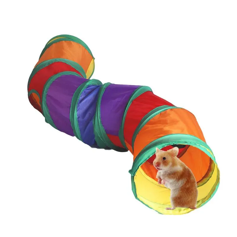 Hamster Game Pipeline Small Pet Fun Tunnel Telescopic Pipe Guinea Pig Hedgehog Totoro Ferret Produkt Råttleksaker Stretch Tube