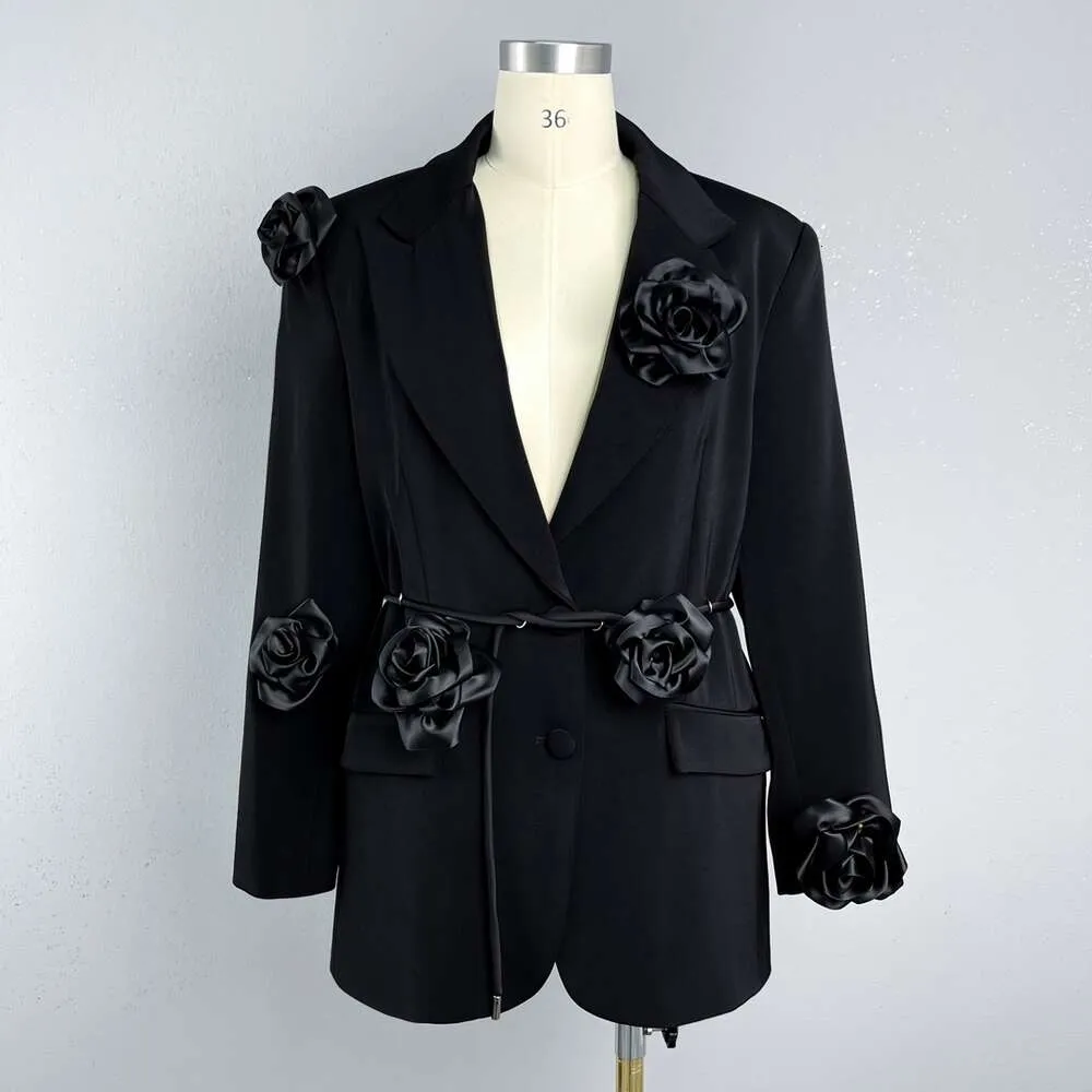 2024 Kvinnokläder Floral Belted Blazer Spring Summer New 409